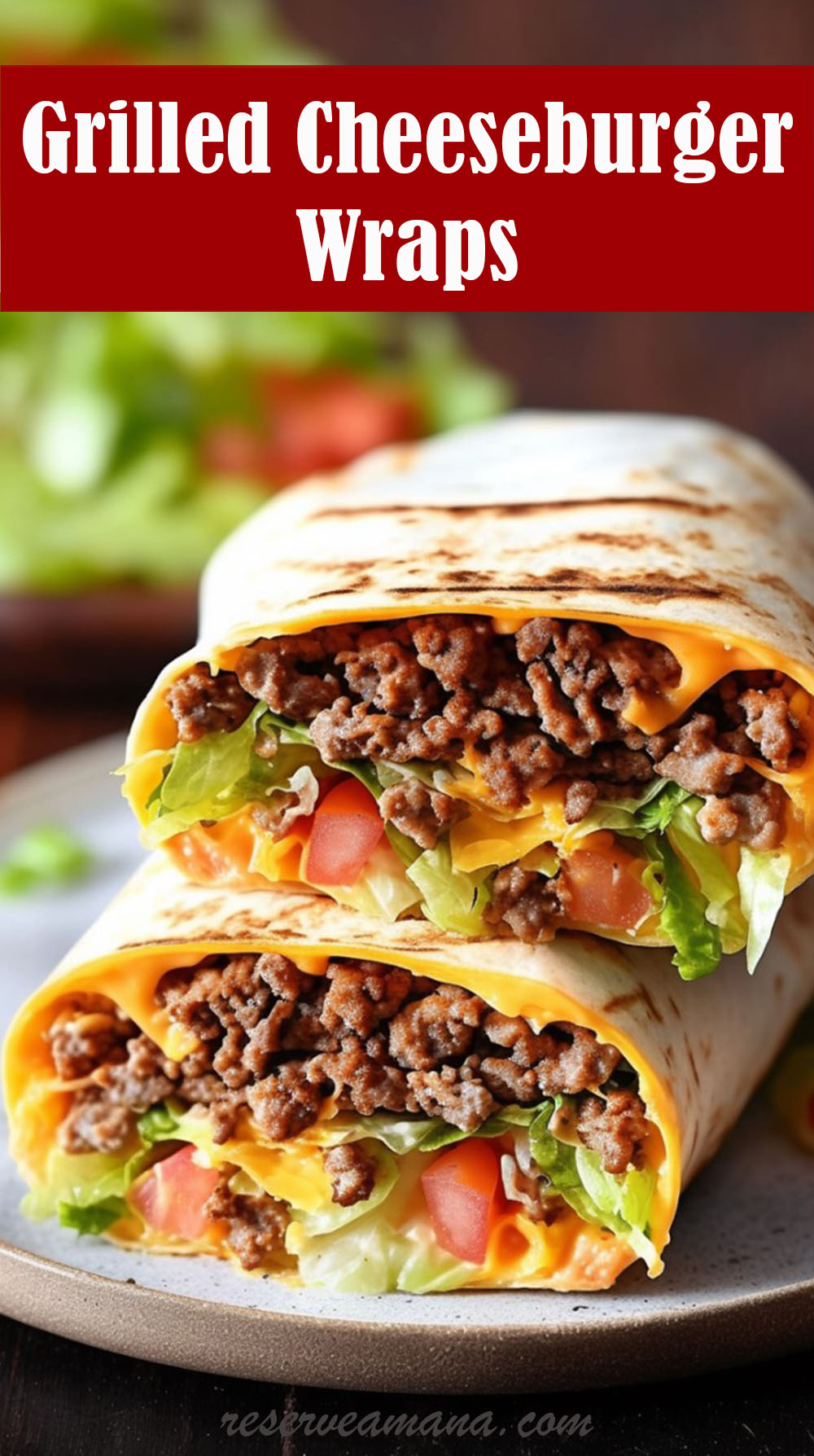 Grilled Cheeseburger Wraps