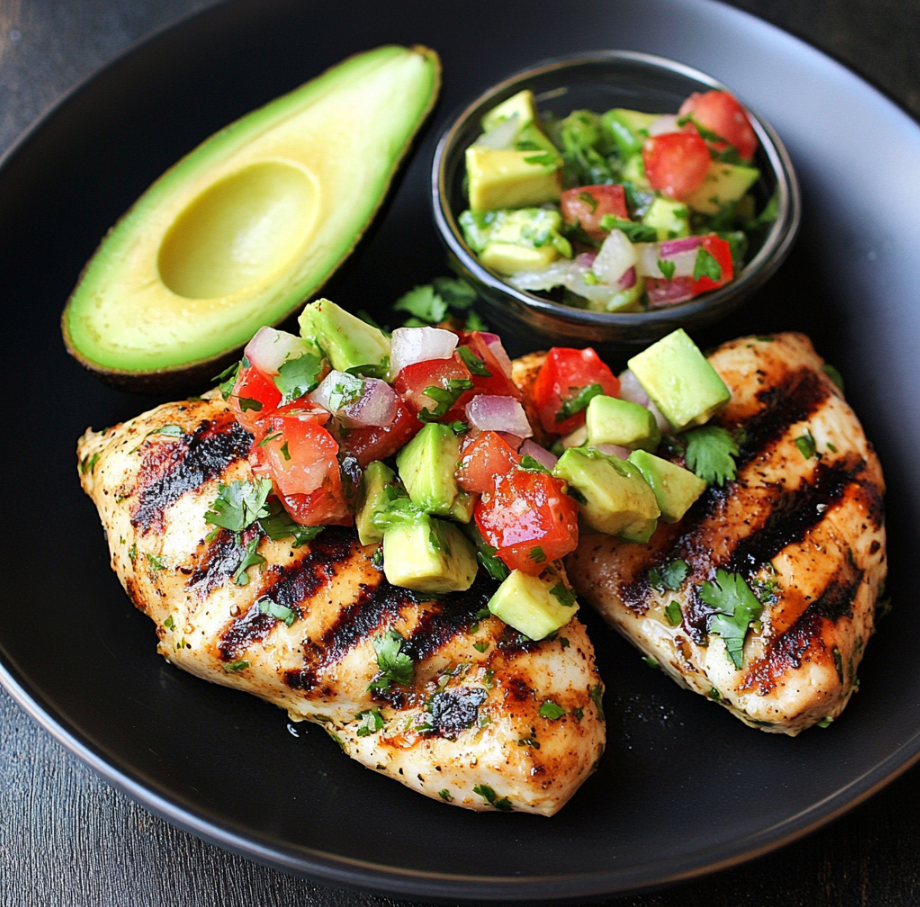 Grilled Cilantro Lime Chicken with Avocado Salsa