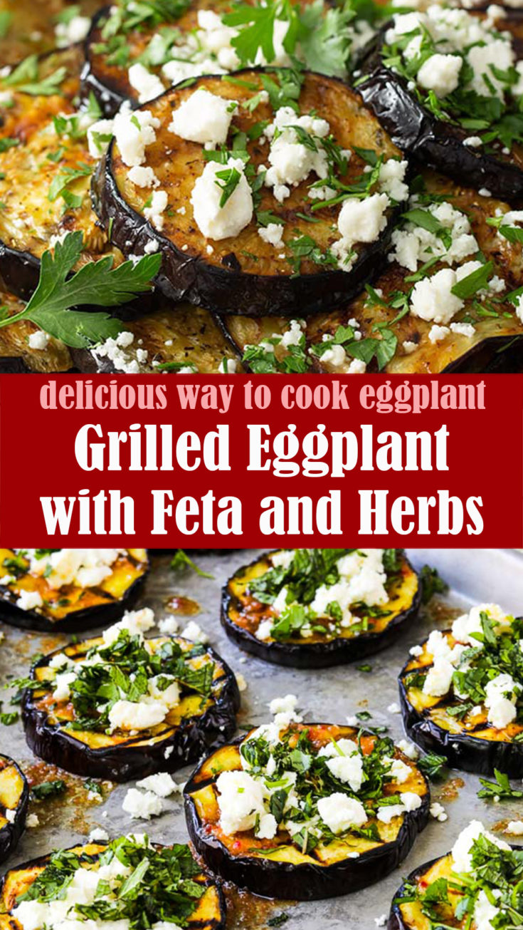 Grilled Eggplant with Feta and Herbs Reserveamana