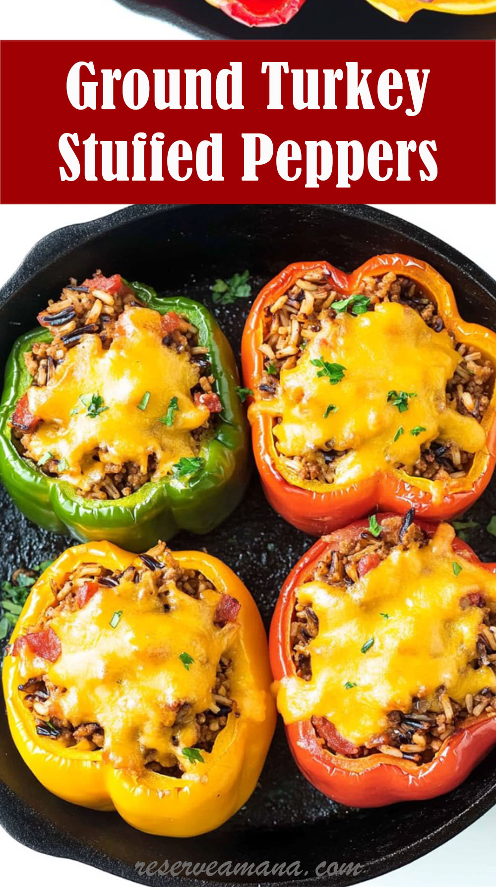 Ground Turkey Stuffed Peppers