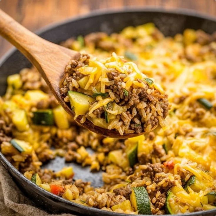 Hamburger and Zucchini Skillet