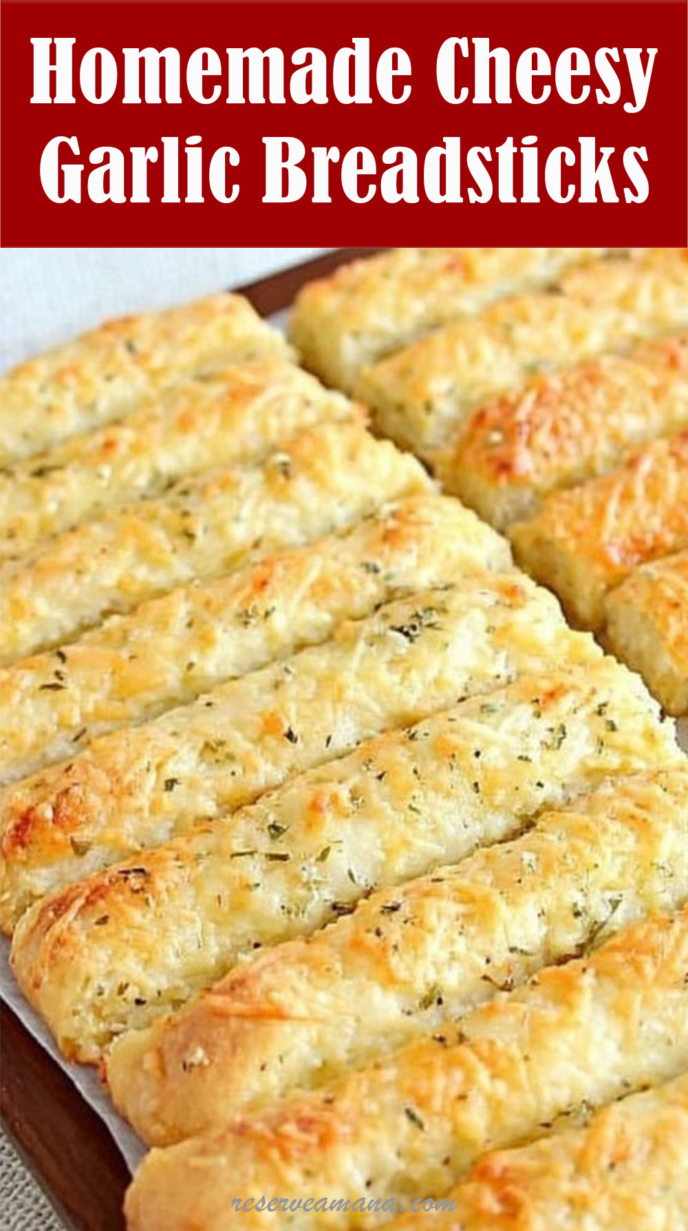 Homemade Cheesy Garlic Breadsticks