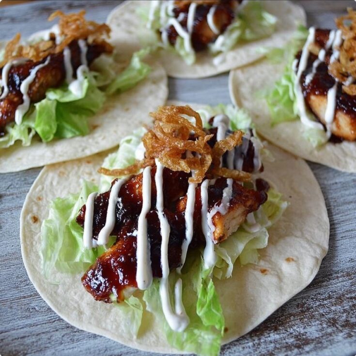 Honey BBQ Chicken Wraps
