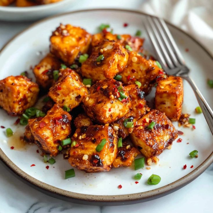 Honey Garlic Air Fryer Tofu