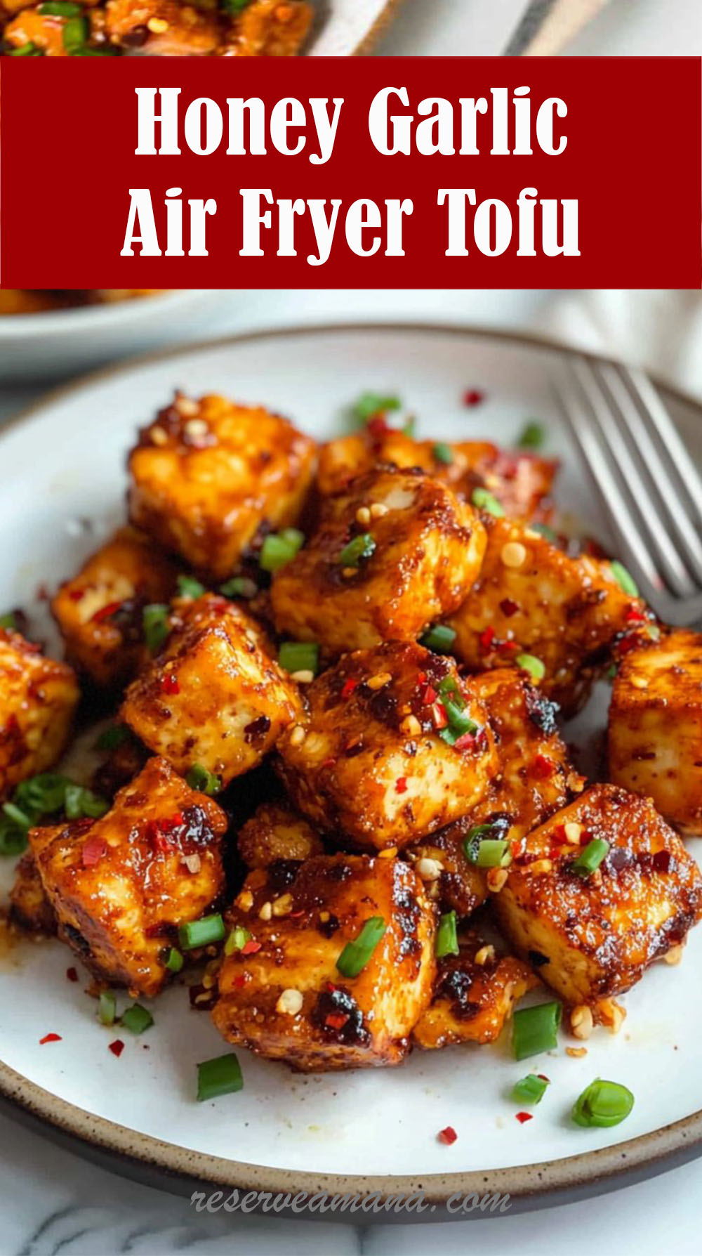 Honey Garlic Air Fryer Tofu