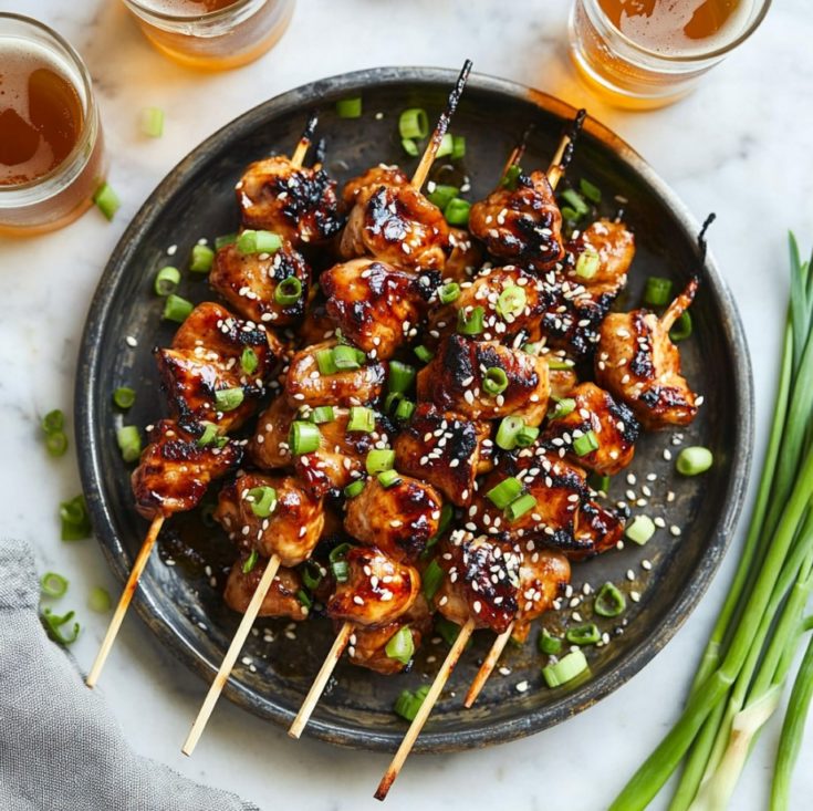Honey Garlic Asian Chicken Kabobs