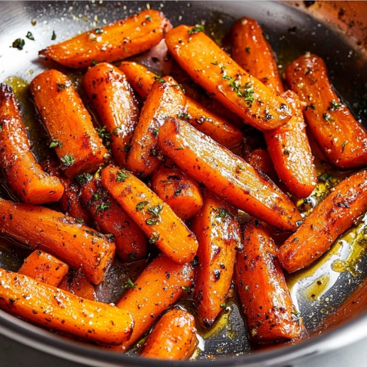 Honey Roasted Carrots With Garlic Butter