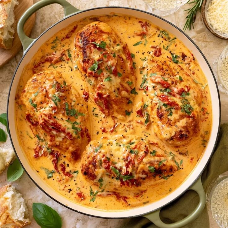 In Sun-Dried Tomato Cream Sauce (Marry Me Chicken)