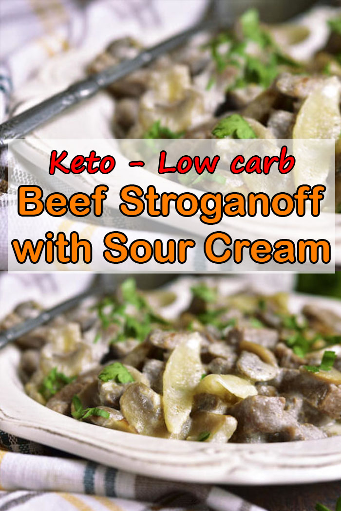 Keto Beef Stroganoff with Sour Cream