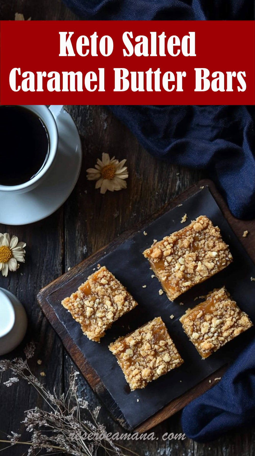 Keto Salted Caramel Butter Bars