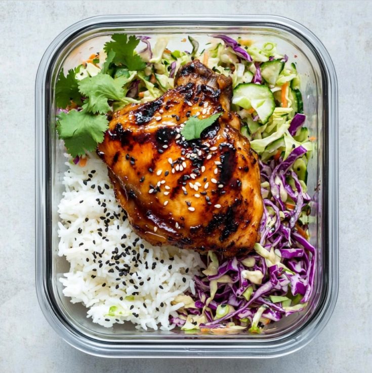 Korean Inspired Chicken Meal Prep Bowls