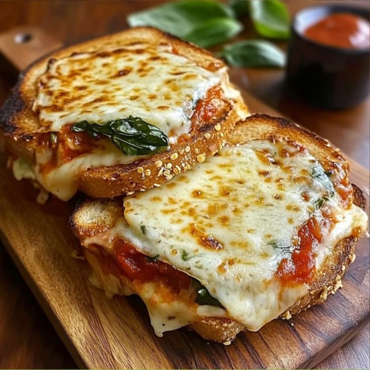 Lazy Chicken Parmesan Grilled Cheese