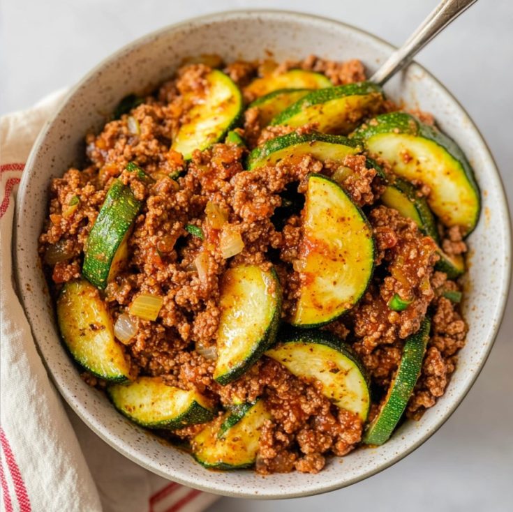 Mexican Zucchini and Ground Beef Skillet