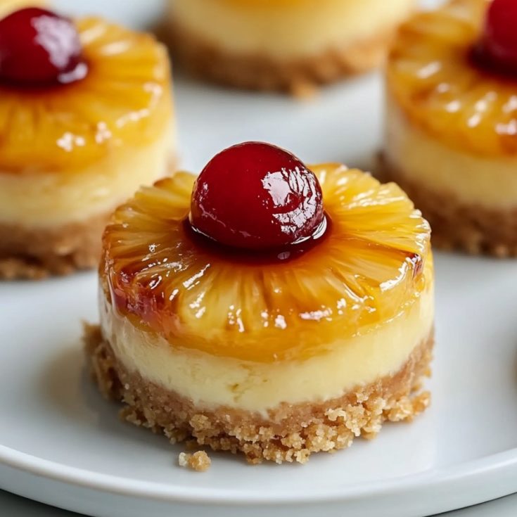 Mini Pineapple Upside-Down Cheesecakes