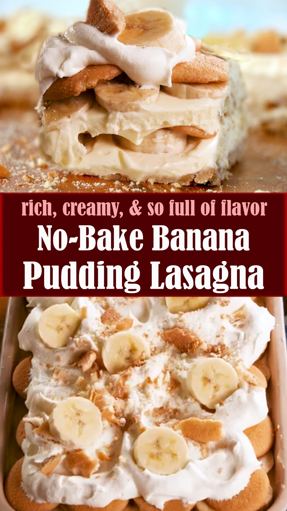 No-Bake Banana Pudding Lasagna