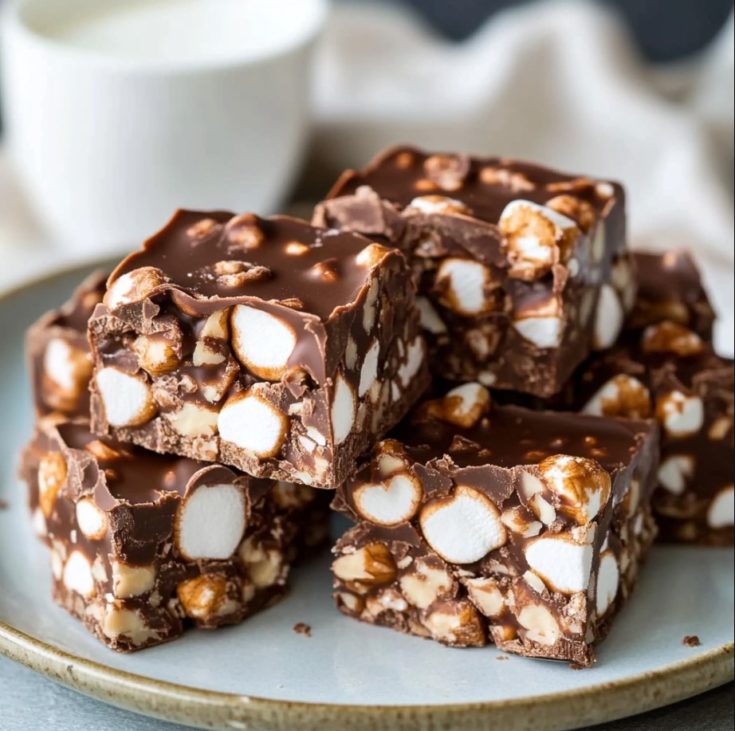 No Bake Rocky Road Bars