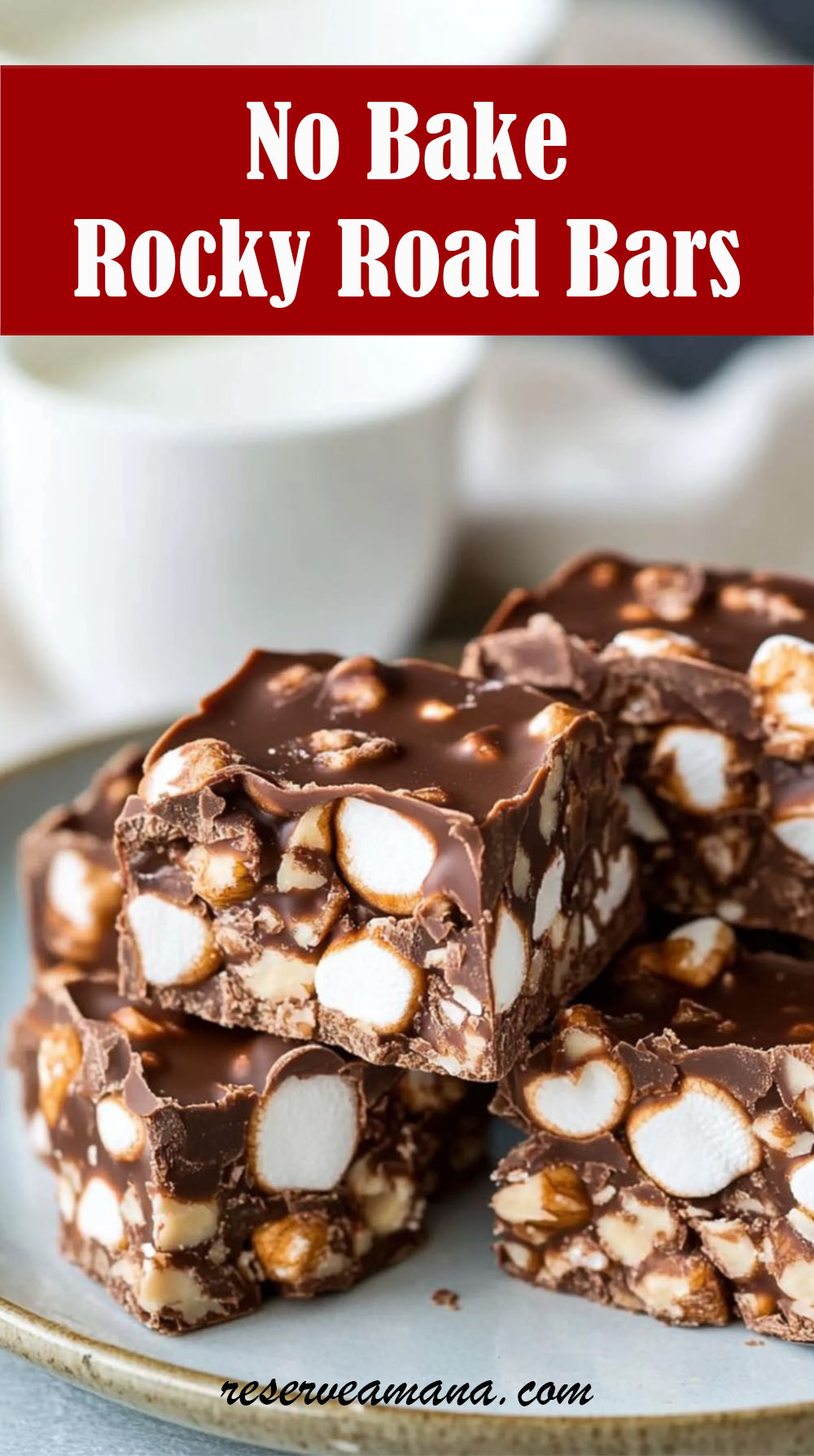 No Bake Rocky Road Bars