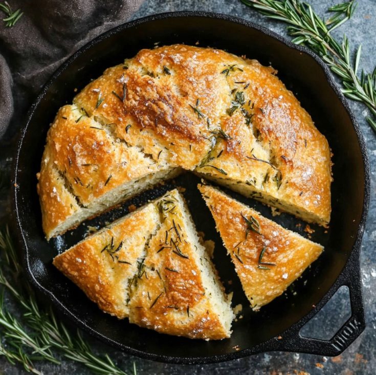 No Knead Rosemary Bread