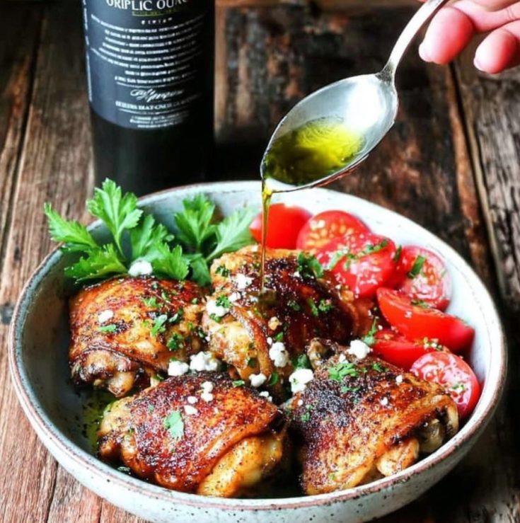 Olive Oil Chicken Thighs Mediterranean Style