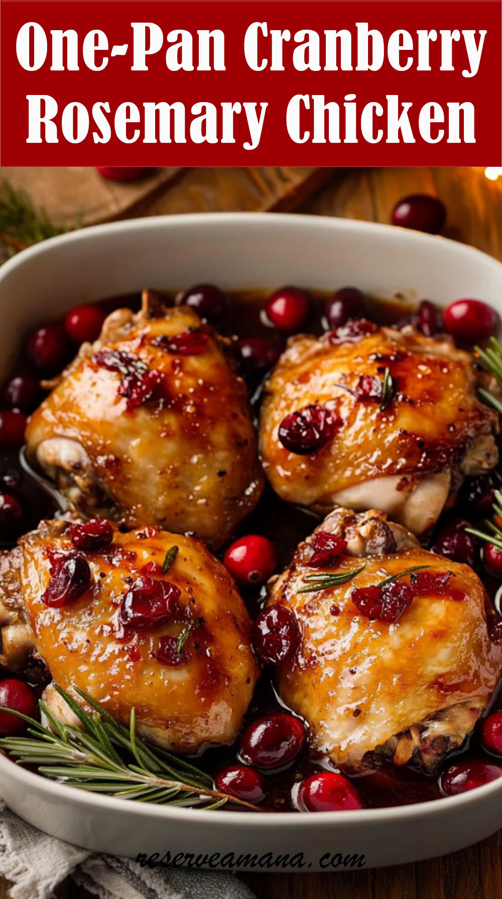 One-Pan Cranberry Rosemary Chicken