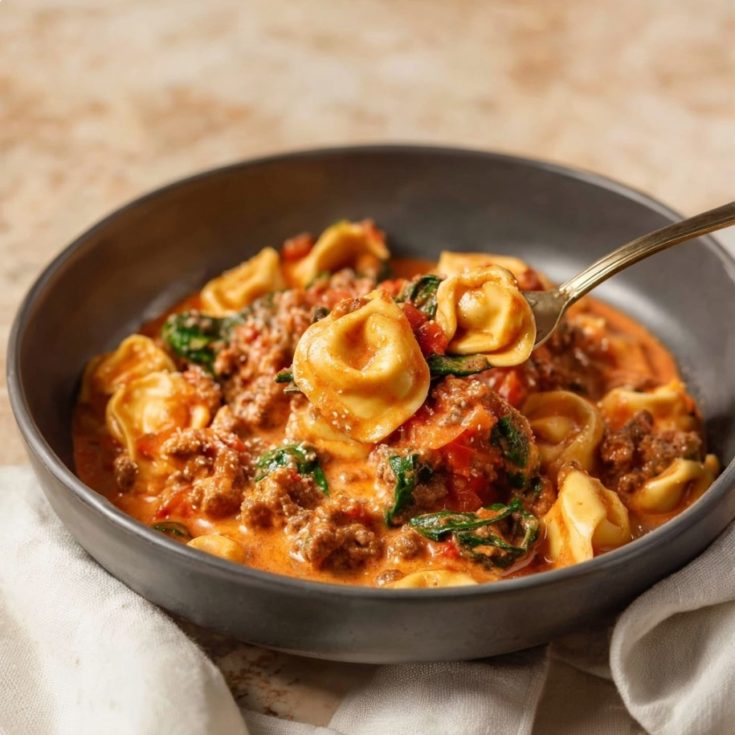 One Pan Tortellini with Sausage