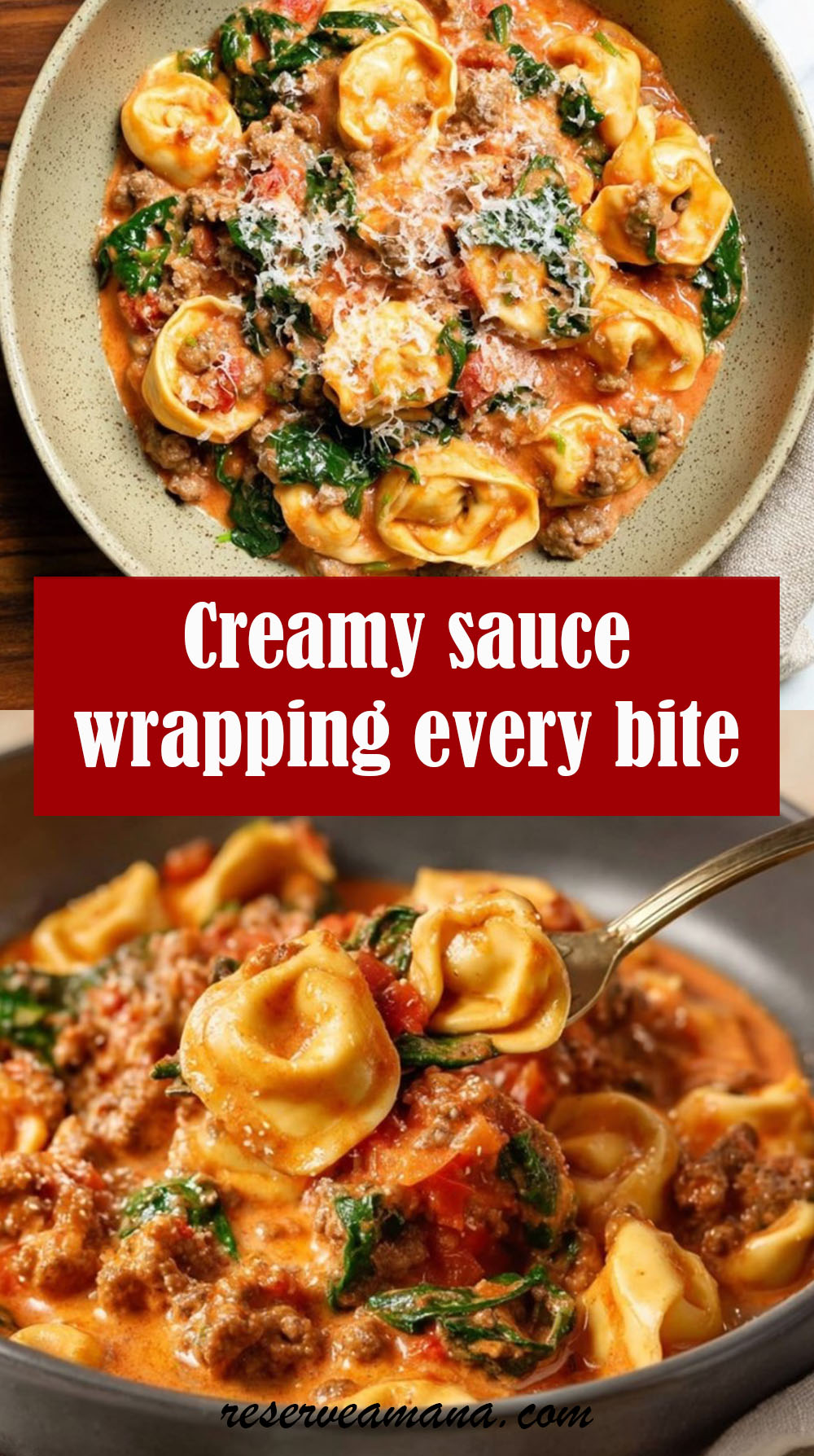 One Pan Tortellini with Sausage