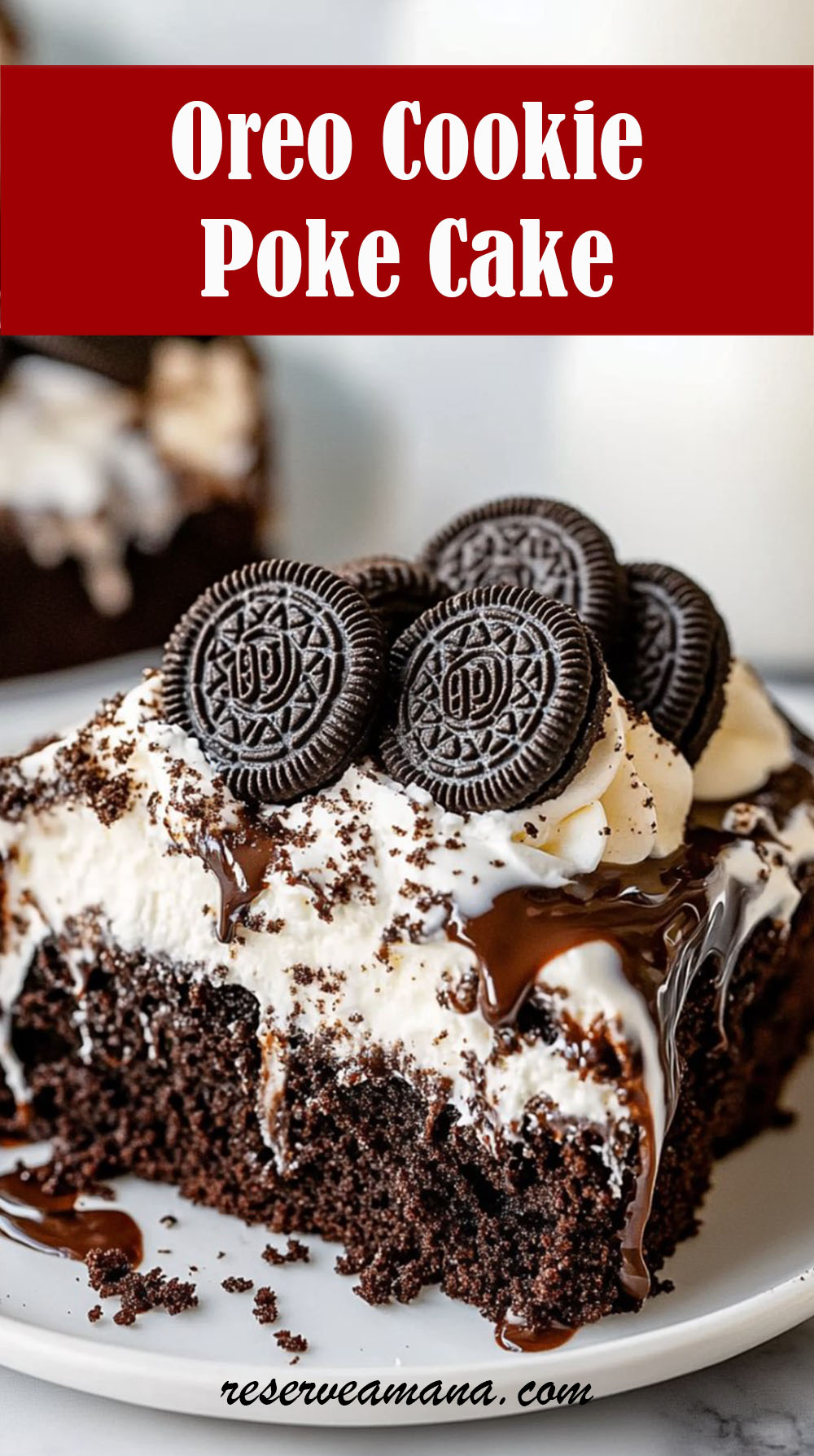 Oreo Cookie Poke Cake