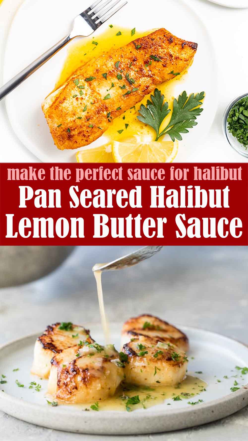 Pan Seared Halibut with Lemon Butter Sauce