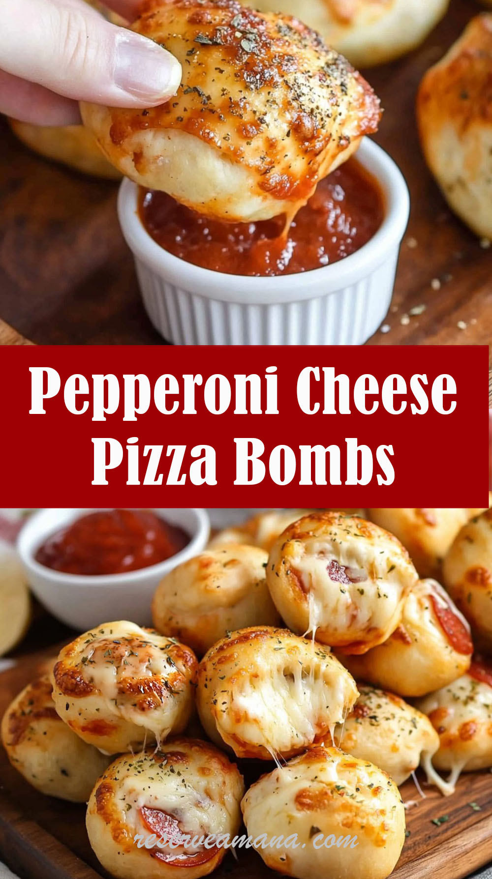 Pepperoni Cheese Pizza Bombs