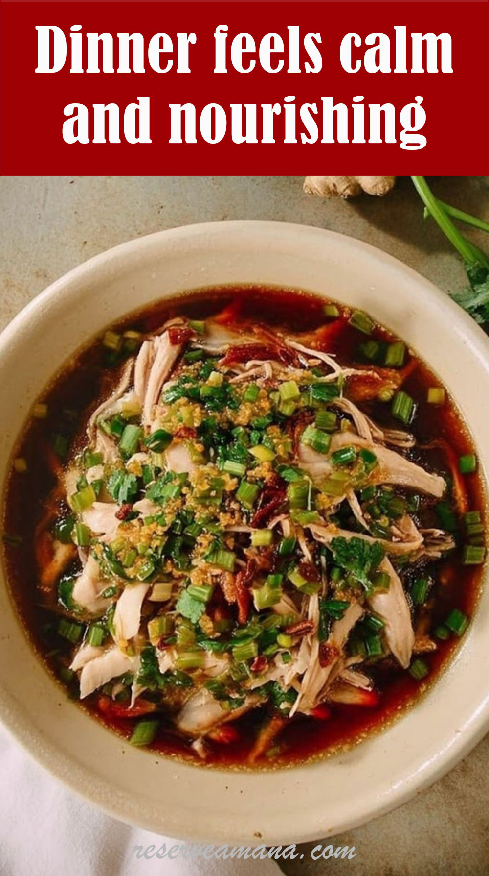 Poached Chicken with Ginger Scallion Sauce