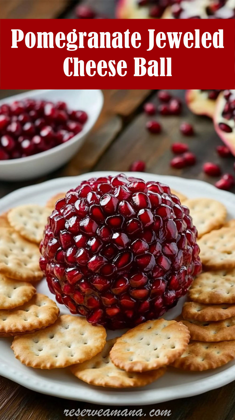 Pomegranate Jeweled Cheese Ball
