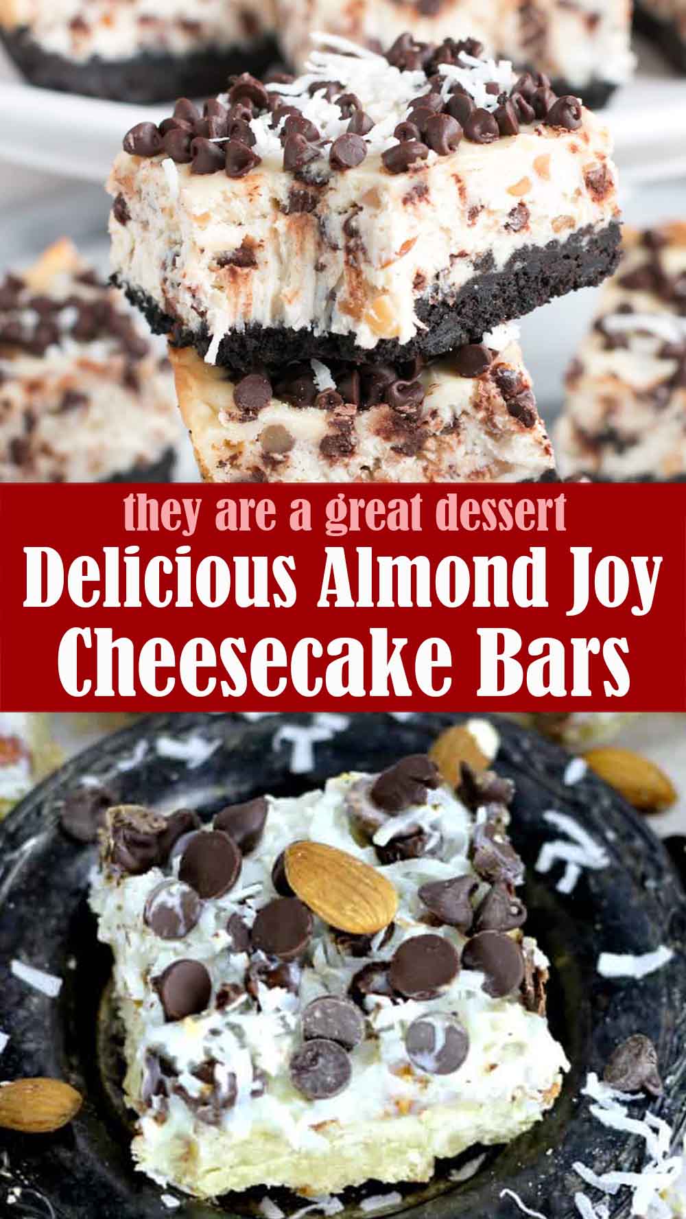 Quick and Delicious Almond Joy Cheesecake Bars