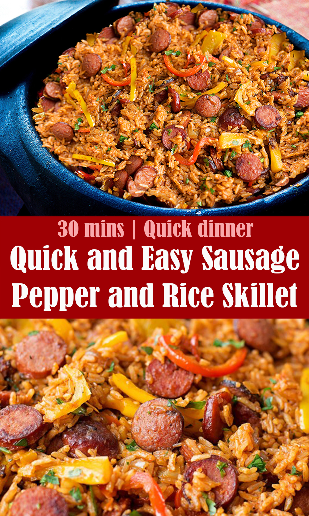 Quick and Easy Sausage, Pepper and Rice Skillet – Reserveamana