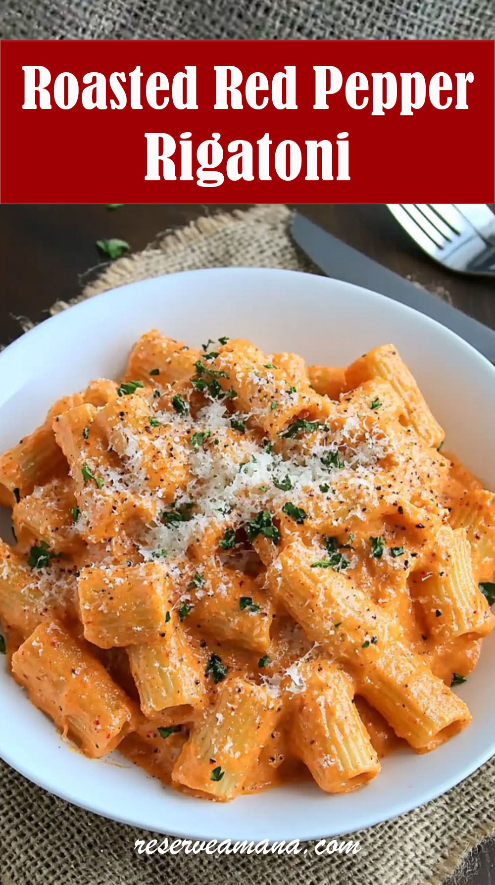 Roasted Red Pepper Rigatoni