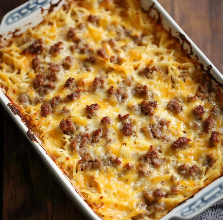 Sausage Hash Brown Breakfast Casserole