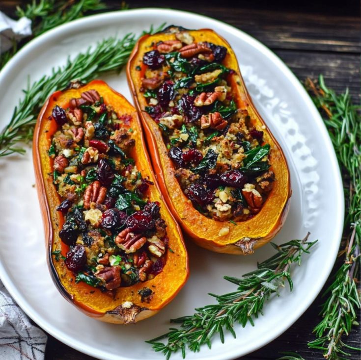 Sausage Stuffed Butternut Squash