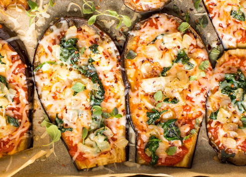 Easy Low Carb Eggplant Pizza