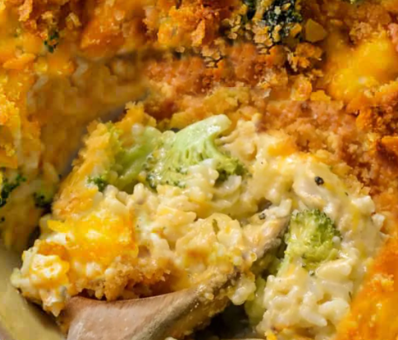 Easy Chicken Broccoli Rice Casserole
