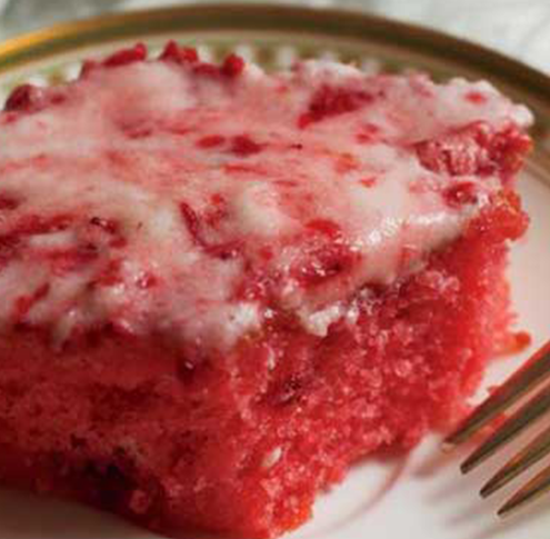 Spring Strawberry Sheet Cake