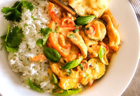 30 Minutes Thai Red Curry Chicken with Vegetables