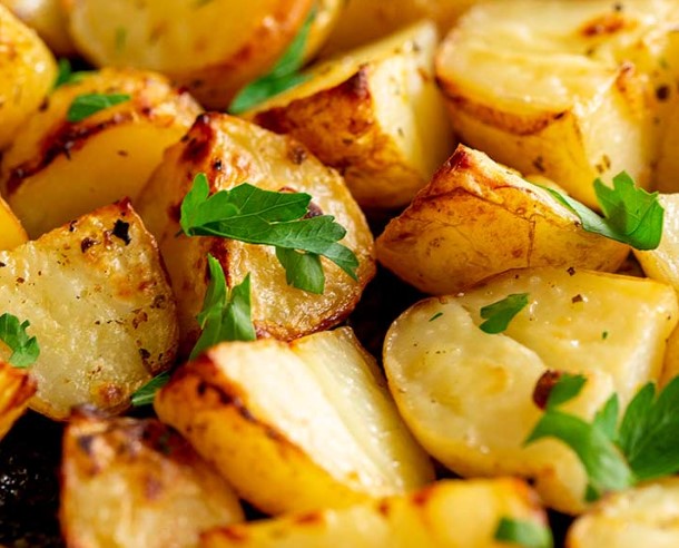 Slow Roasted Greek Lemon Potatoes