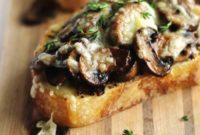 Garlic Swiss Mushrooms on Toast