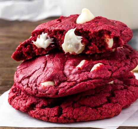 Soft & Chewy Red Velvet Cake Mix Cookies