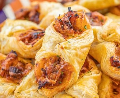 Homemade Pulled Pork Pastry Puffs Recipe