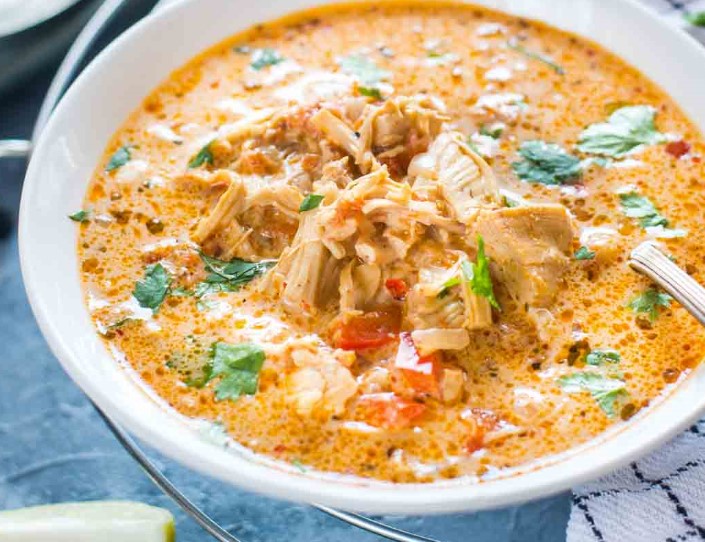 Creamy Slow Cooker Mexican Chicken Soup