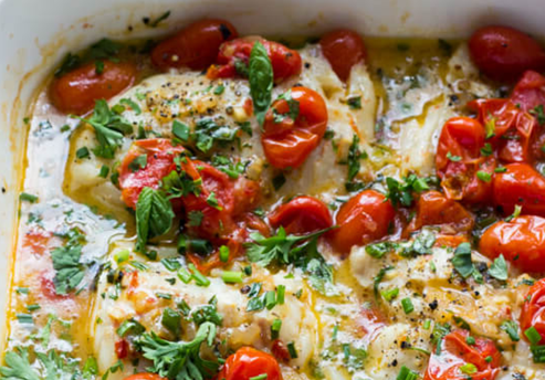 Cod with Tomato and Herb Butter
