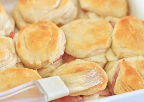 Easy Warm Honey Ham Biscuits