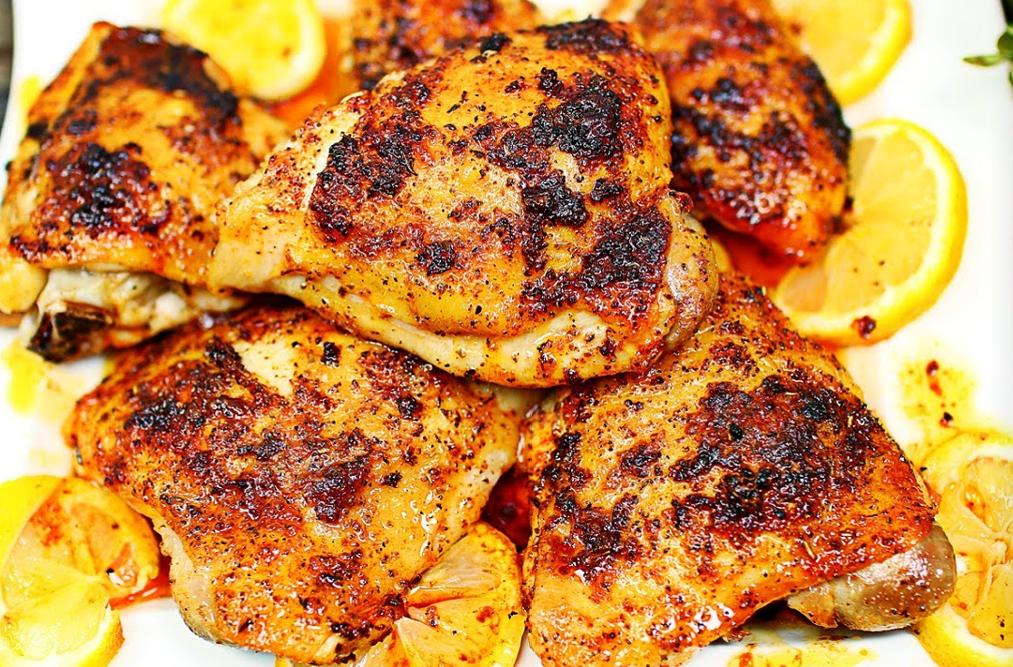 Lemon Pepper Baked Chicken Thighs