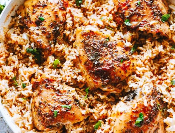 Easy Garlic Butter Chicken and Rice Recipe