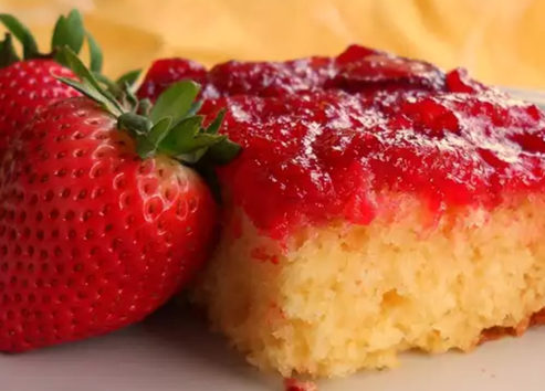 Fresh Strawberry Upside Down Cake – Mother’s Day Cake